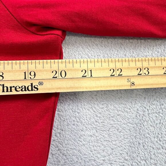 J Jill Wearever Collection Red Tiered Dress Medium Long Sleeve Career Business - Picture 6 of 8